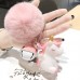 gantungan tas unicorn bulu pompom fluffy